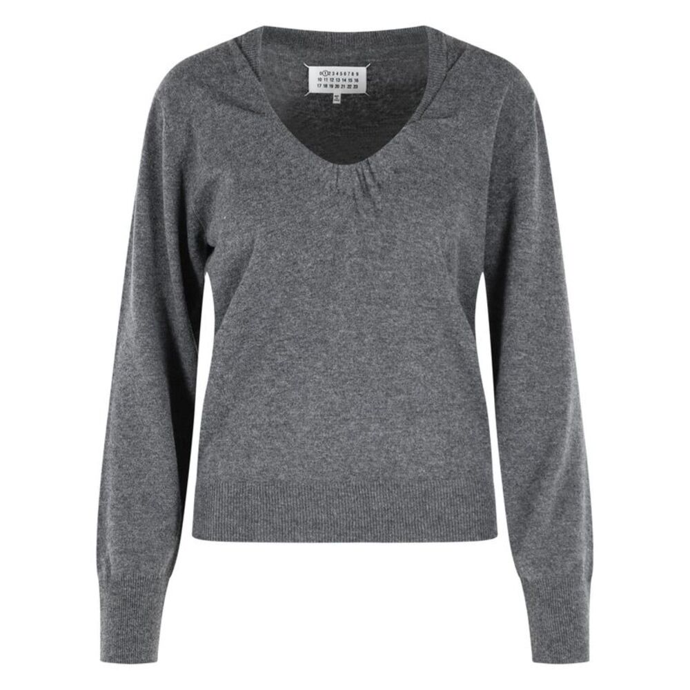 Maison Margiela 'Twist' Grey Virgin Wool Sweater Women